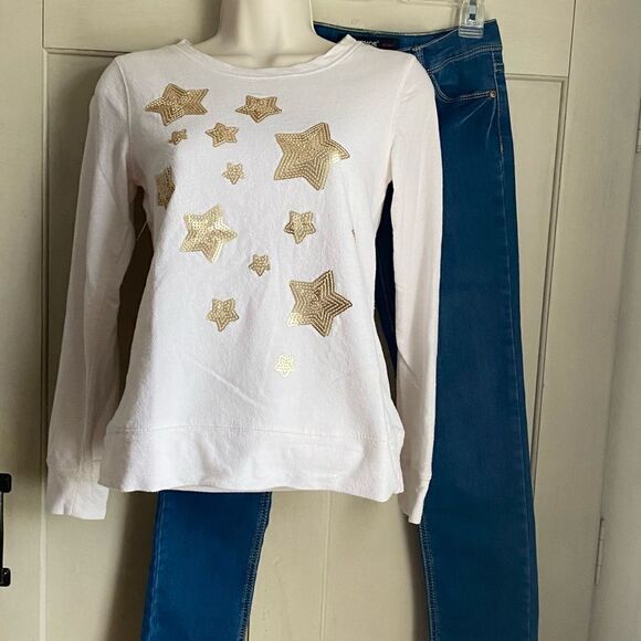 Tween Girl Jeans Top Set Outfit 12 14 - Picture 2 of 9